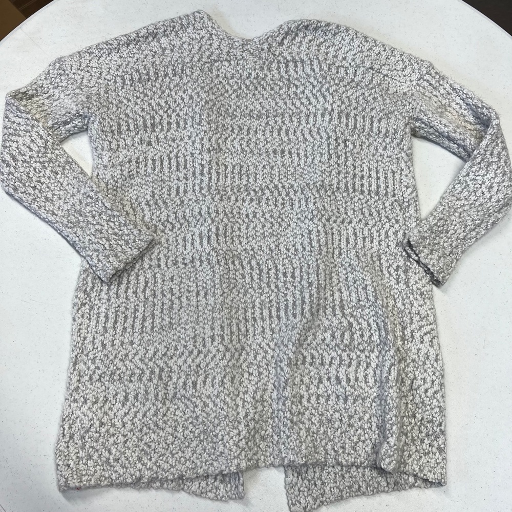For Thee Gray & White Cardigan Sweater Medium - Picture 6 of 6